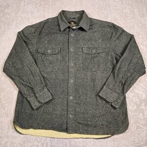 Freedom Foundry Shirt/Jacket Mens Large Olive Heather Solid Chamois Lined